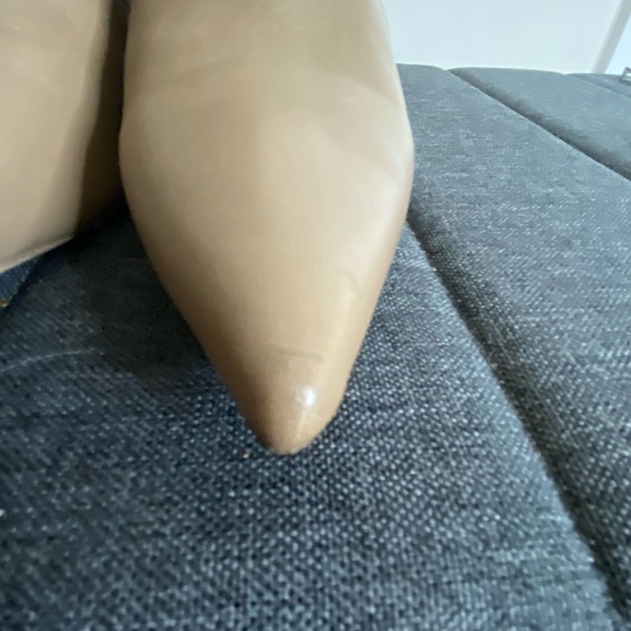 Tony Bianco Womens Caramel Leather Pointed Heel Boots- Sz- 8 1/2 - Picture 13 of 15